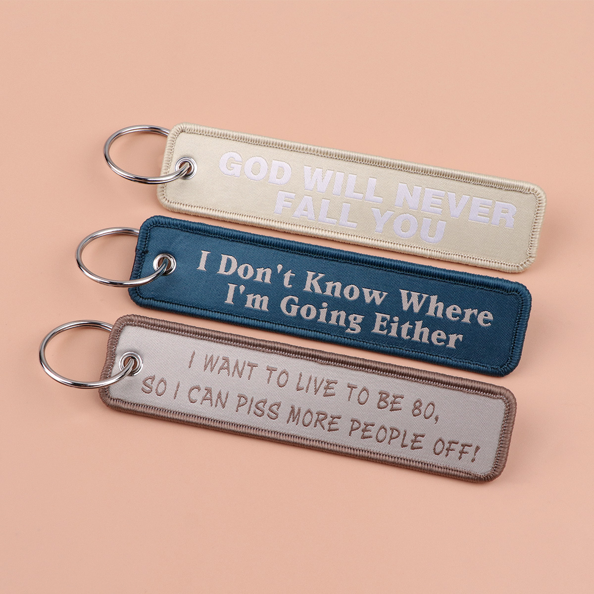 Men'S Accessories Quotes - Винтажный брелок с вышитой надписью, забавный