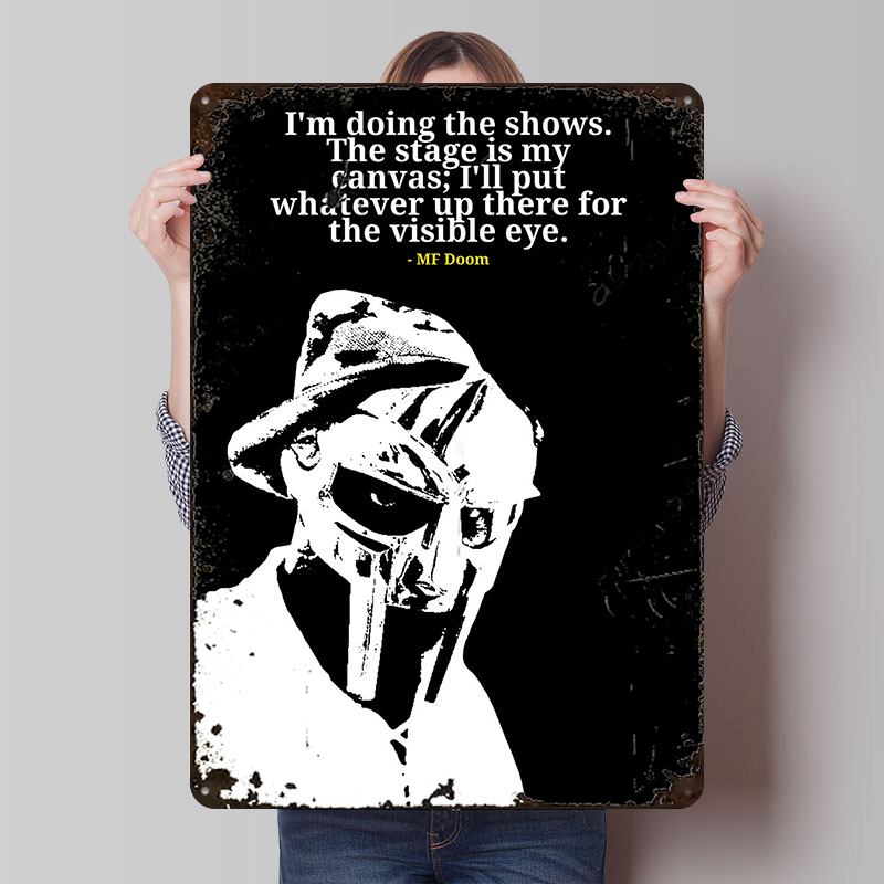 Men'S Accessories Quotes - Металлический постер с цитатой MF Doom,