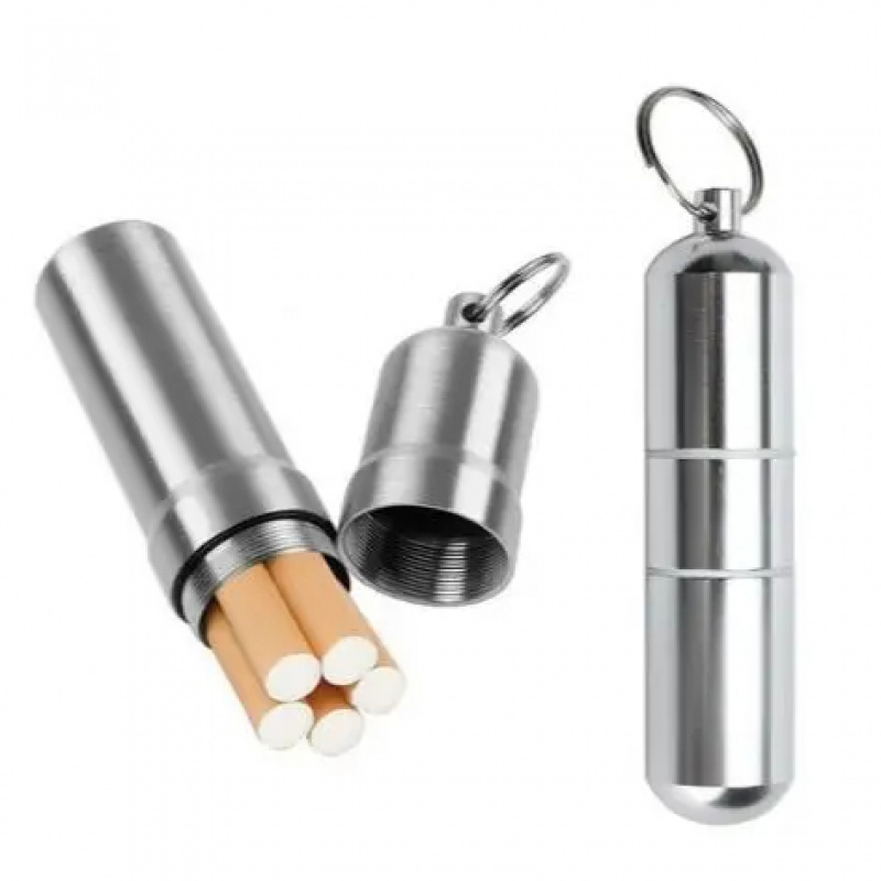 Men Accessories Gift Box - 1/2 шт. серебристый водонепроницаемый портсигар из